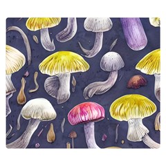 Fantasy Woodland Mushroom Premium Plush Fleece Blanket (small) by GardenOfOphir