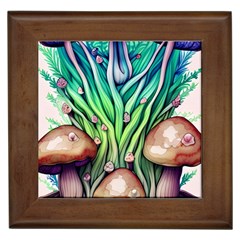 Goblin Core Forest Mushroom Framed Tile by GardenOfOphir