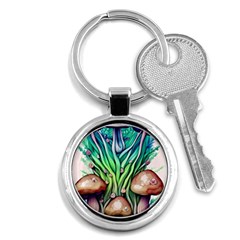 Goblin Core Forest Mushroom Key Chain (round) by GardenOfOphir