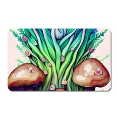 Goblin Core Forest Mushroom Magnet (rectangular) by GardenOfOphir