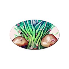 Goblin Core Forest Mushroom Sticker Oval (10 Pack) by GardenOfOphir