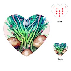 Goblin Core Forest Mushroom Playing Cards Single Design (heart) by GardenOfOphir