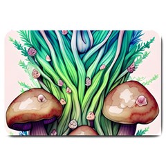 Goblin Core Forest Mushroom Large Doormat by GardenOfOphir