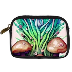 Goblin Core Forest Mushroom Digital Camera Leather Case by GardenOfOphir