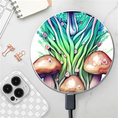 Goblin Core Forest Mushroom Wireless Fast Charger(white) by GardenOfOphir