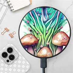 Goblin Core Forest Mushroom Wireless Fast Charger(black) by GardenOfOphir