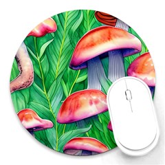 A Forest Fantasy Round Mousepad by GardenOfOphir