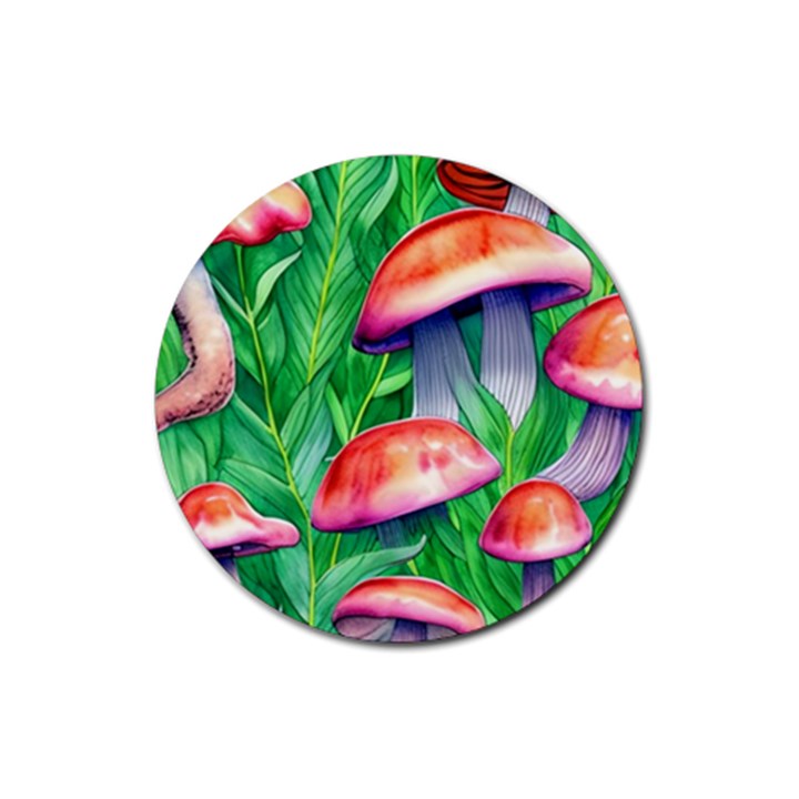 A Forest Fantasy Rubber Coaster (Round)