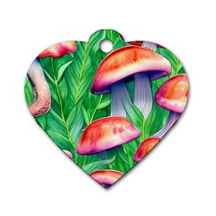 A Forest Fantasy Dog Tag Heart (two Sides) by GardenOfOphir