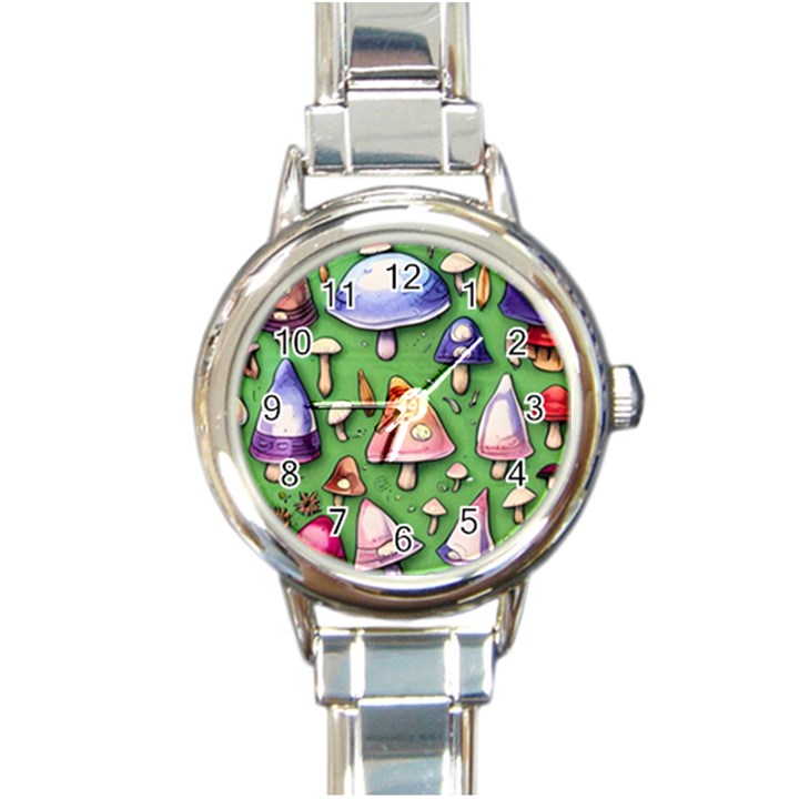 A Forest Core Farm Tale Round Italian Charm Watch