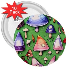 A Forest Core Farm Tale 3  Buttons (10 Pack)  by GardenOfOphir