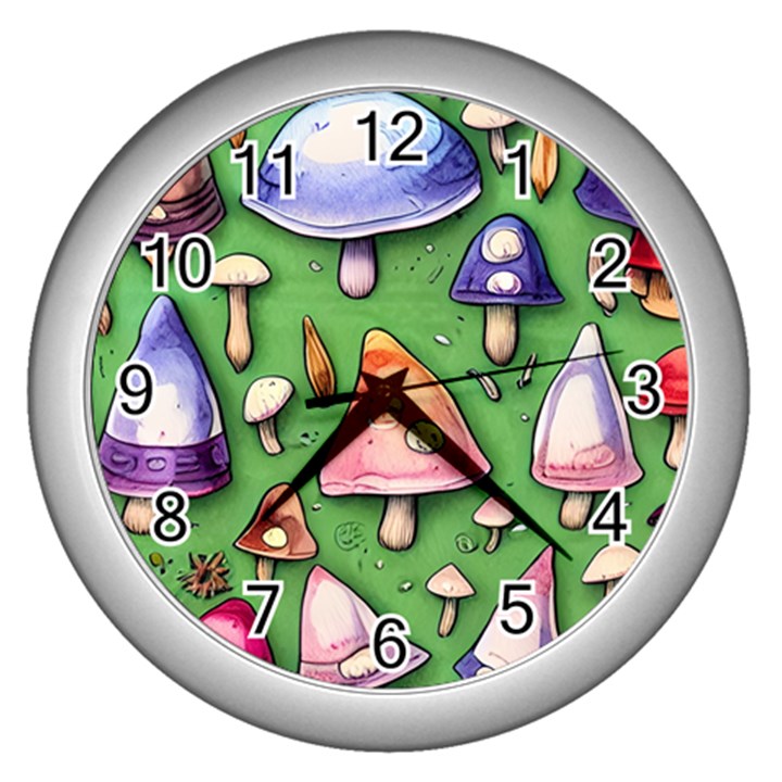 A Forest Core Farm Tale Wall Clock (Silver)