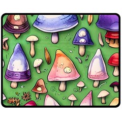 A Forest Core Farm Tale One Side Fleece Blanket (medium) by GardenOfOphir