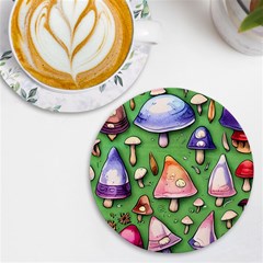 A Forest Core Farm Tale Uv Print Round Tile Coaster by GardenOfOphir