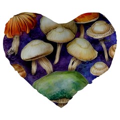 A Fantasy Large 19  Premium Heart Shape Cushions by GardenOfOphir