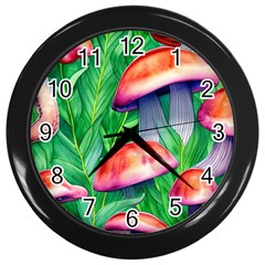 A Forest Fantasy Wall Clock (black) by GardenOfOphir