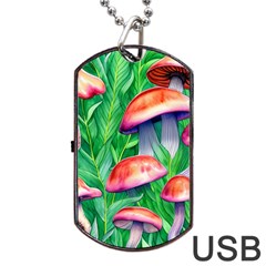 A Forest Fantasy Dog Tag Usb Flash (two Sides) by GardenOfOphir