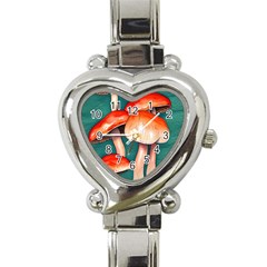 A Goblin Core Tale Heart Italian Charm Watch by GardenOfOphir