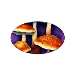 Nature s Woodsy Mushrooms Sticker Oval (10 Pack) by GardenOfOphir