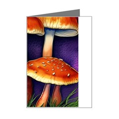 Nature s Woodsy Mushrooms Mini Greeting Card by GardenOfOphir