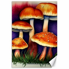 Nature s Woodsy Mushrooms Canvas 12  X 18  by GardenOfOphir