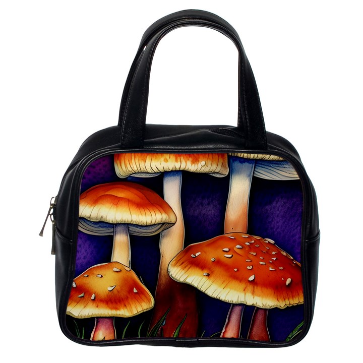 Nature s Woodsy Mushrooms Classic Handbag (One Side)