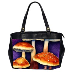 Nature s Woodsy Mushrooms Oversize Office Handbag (2 Sides) by GardenOfOphir