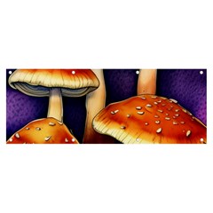 Nature s Woodsy Mushrooms Banner And Sign 8  X 3  by GardenOfOphir