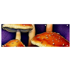 Nature s Woodsy Mushrooms Banner And Sign 9  X 3  by GardenOfOphir