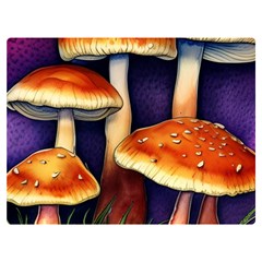 Nature s Woodsy Mushrooms Premium Plush Fleece Blanket (extra Small) by GardenOfOphir