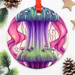 Foresty Mushrooms Ornament (round) by GardenOfOphir