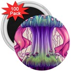 Foresty Mushrooms 3  Magnets (100 pack) Front