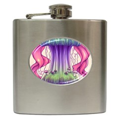 Foresty Mushrooms Hip Flask (6 Oz) by GardenOfOphir