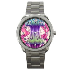 Foresty Mushrooms Sport Metal Watch by GardenOfOphir