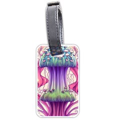 Foresty Mushrooms Luggage Tag (one Side) by GardenOfOphir