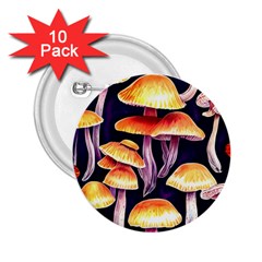 Forestcore Mushroom 2 25  Buttons (10 Pack)  by GardenOfOphir