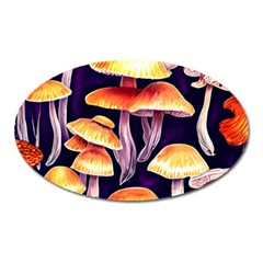 Forestcore Mushroom Oval Magnet by GardenOfOphir