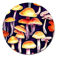 Forestcore Mushroom Magnet 5  (round) by GardenOfOphir