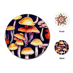 Forestcore Mushroom Playing Cards Single Design (round) by GardenOfOphir