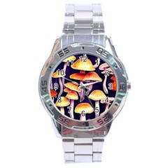 Forestcore Mushroom Stainless Steel Analogue Watch by GardenOfOphir