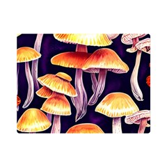 Forestcore Mushroom One Side Premium Plush Fleece Blanket (mini) by GardenOfOphir