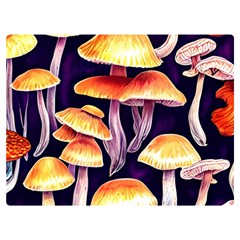 Forestcore Mushroom One Side Premium Plush Fleece Blanket (extra Small) by GardenOfOphir