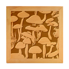 Forestcore Mushroom Wood Photo Frame Cube by GardenOfOphir