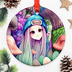 Fantasy Mushrooms Ornament (round) by GardenOfOphir