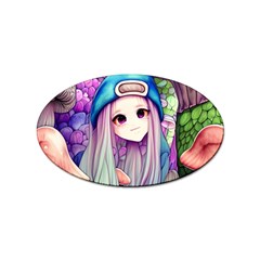 Fantasy Mushrooms Sticker (oval)