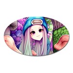 Fantasy Mushrooms Oval Magnet Front