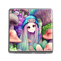 Fantasy Mushrooms Memory Card Reader (square 5 Slot) by GardenOfOphir