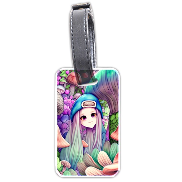 Fantasy Mushrooms Luggage Tag (one side)