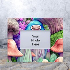 Fantasy Mushrooms White Tabletop Photo Frame 4 x6  by GardenOfOphir