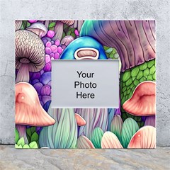 Fantasy Mushrooms White Wall Photo Frame 5  X 7  by GardenOfOphir